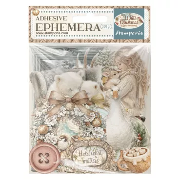 Stamperia Printed Decorative Ephemera for Art and Craft White Christmas