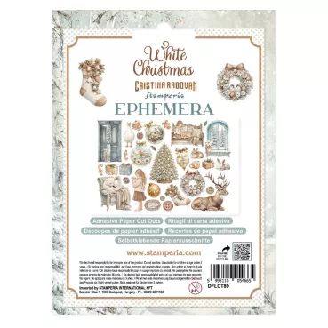 Preview: Stamperia Printed Decorative Ephemera for Art and Craft White Christmas