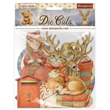 Stamperia Printed Decorative Die Cuts for Art and Craft Silent Night