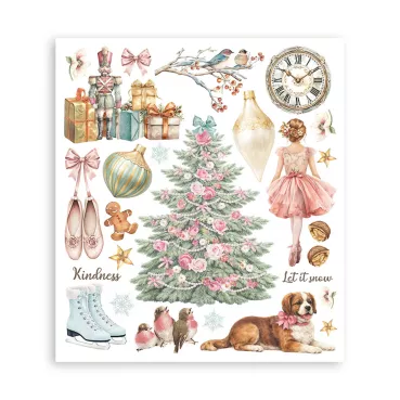 Preview: Stamperia Printed Decorative Rub on Selection for Art an Craft cm 20,5 x 23 Winter Magic
