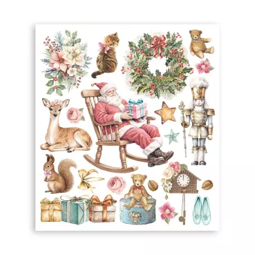 Preview: Stamperia Printed Decorative Rub on Selection for Art an Craft cm 20,5 x 23 Winter Magic