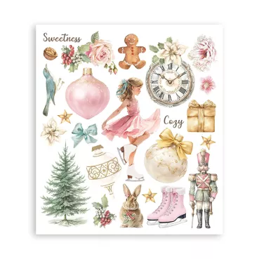 Preview: Stamperia Printed Decorative Rub on Selection for Art an Craft cm 20,5 x 23 Winter Magic