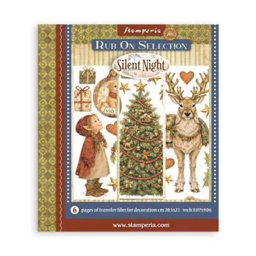 Stamperia Printed Decorative Rub on Selection for Art an Craft cm 20,5 x 23 Silent Night