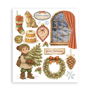 Preview: Stamperia Printed Decorative Rub on Selection for Art an Craft cm 20,5 x 23 Silent Night