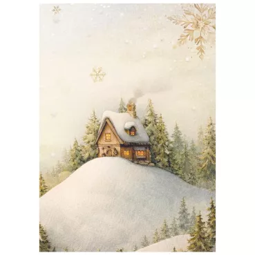 Stamperia Printed Mini Rice Paper A6, 8 Sheets for Art and Craft Silent Night