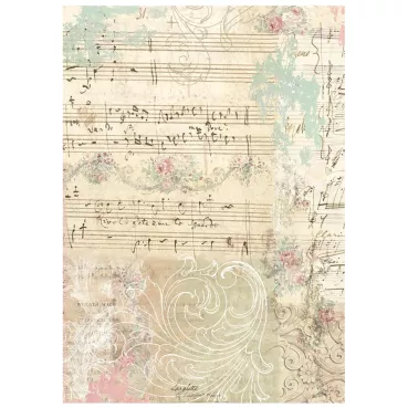 Stamperia Printed 8 Rice Paper A6 Background Selection for Art and Craft Winter Magic