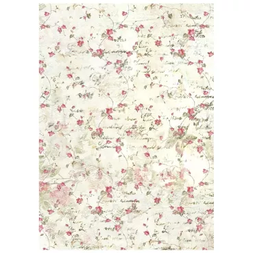 Stamperia Printed 8 Rice Paper A6 Background Selection for Art and Craft Winter Magic