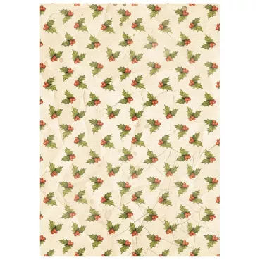 Stamperia Printed 8 Rice Paper A6 Background Selection for Art and Craft Silent Night