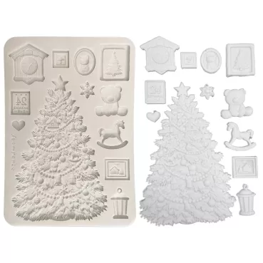 Preview: Stamperia Silicon Mould Designs A5 for Art and Craft Christmas Tree