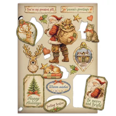 Preview: Stamperia Printed Decorative Wooden Shape for Art and Craft A5 Silent Night