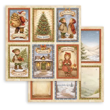 Stamperia Double Sided Printed Sheet Silent Night 6 Cards