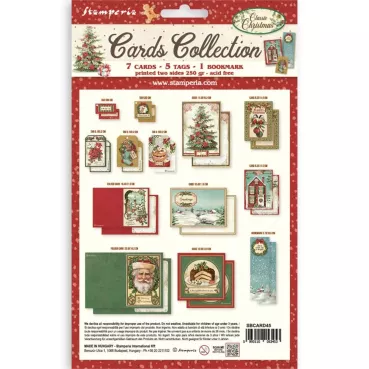 Preview: Stamperia Printed Art Cards Collection Classic Christmas