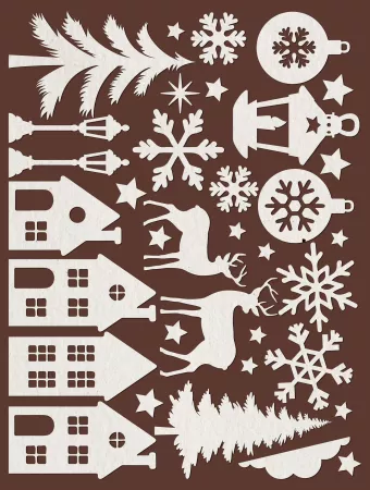 Preview: Stamperia Art Paper Shapes Laser Cut Christmas