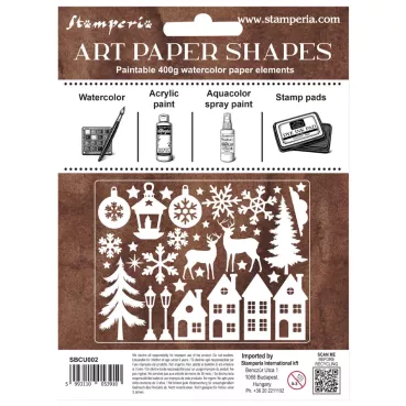 Preview: Stamperia Art Paper Shapes Laser Cut Christmas