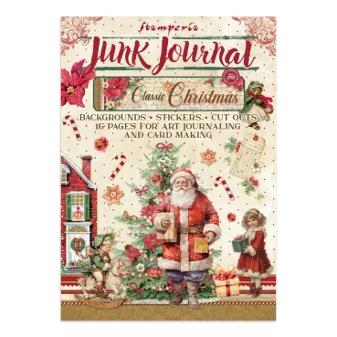 Stamperia Printed Art Junk Journal: Stickers, Cut-Outs, Backgrounds for Art and Craft Classic Christmas