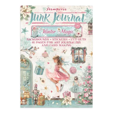 Stamperia Printed Art Junk Journal: Stickers, Cut-Outs, Backgrounds for Art and Craft Winter Magic