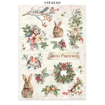 Preview: Stamperia Printed Art Junk Journal: Stickers, Cut-Outs, Backgrounds for Art and Craft Winter Magic