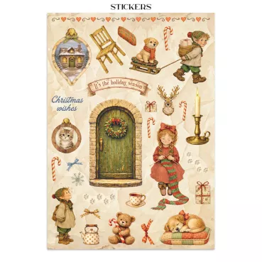 Preview: Stamperia Printed Art Junk Journal: Stickers, Cut-Outs, Backgrounds for Art and Craft Silent Night