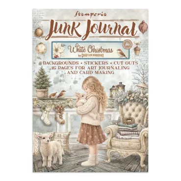 Stamperia Printed Art Junk Journal: Stickers, Cut-Outs, Backgrounds for Art and Craft White Christmas