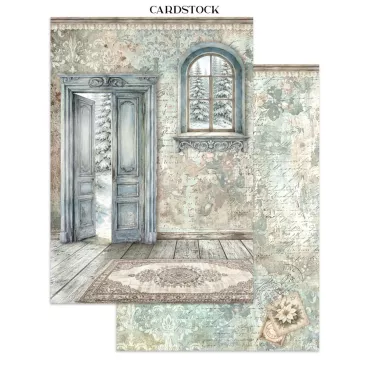 Preview: Stamperia Printed Art Junk Journal: Stickers, Cut-Outs, Backgrounds for Art and Craft White Christmas