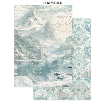 Preview: Stamperia Printed Art Junk Journal Focus Points for Art and Craft A5 White Christmas