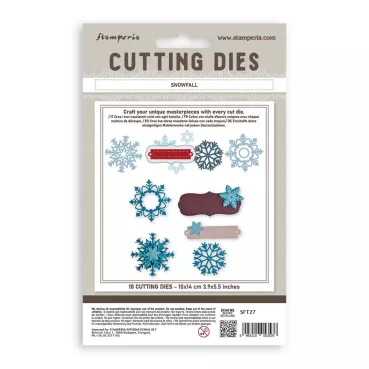 Preview: Stamperia Cutting Dies for Paper Crafting A6 Christmas Snowfall