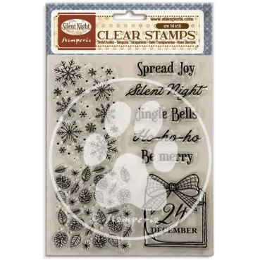 Stamperia Decorative Acrylic Stamp Design for Art and Craft 14 x 18 cm Silent Night