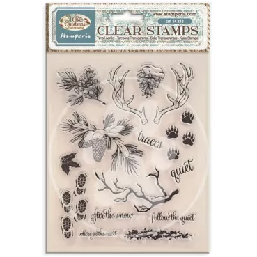Stamperia Decorative Acrylic Stamp Design for Art and Craft 14 x 18 cm White Christmas