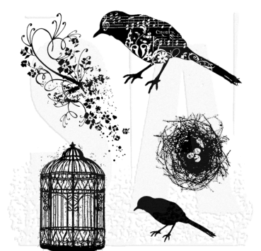 Stampers Anonymus Artful Flight Tim Holtz Cling Stamps