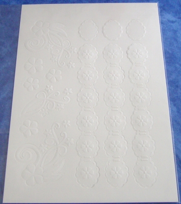 Reddy Cards Stanzbogen, Ornamente creme