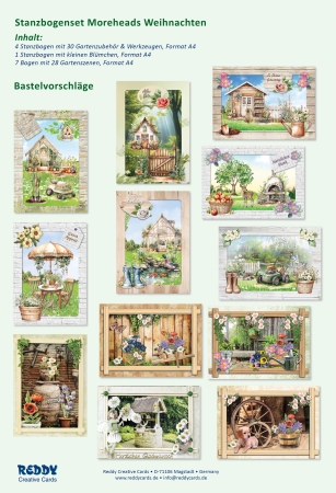 Preview: Reddy Cards Stanzbogenset Gartenfreunde