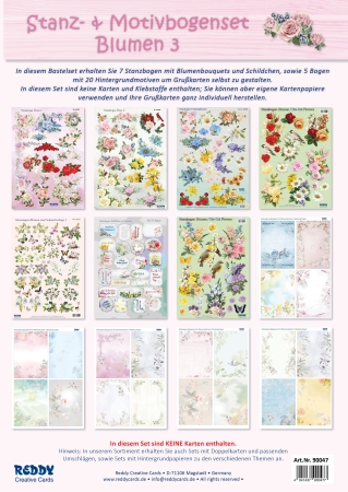 Reddy Cards Stanzbogenset Blumen 3