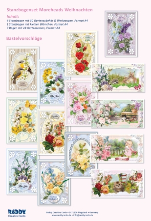 Preview: Reddy Cards Stanzbogenset Blumen 3