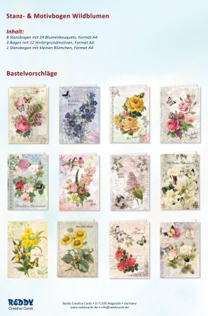 Preview: Reddy Cards Stanzbogenset Wildblumen