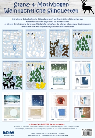 Reddy Cards Stanz- und Motivbogenset Silhouetten Weihnachten