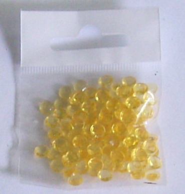 Steinchen rund transparent gelb
