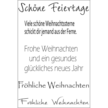 Stempel Clear Schöne Feiertage