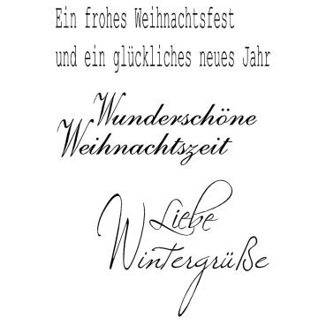 Stempel Clear Transparenter A7 Stempel Liebe Weihnachtsgrüße