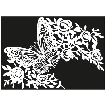 Preview: Stencil DIN A4 Schmetterling 1-teilig