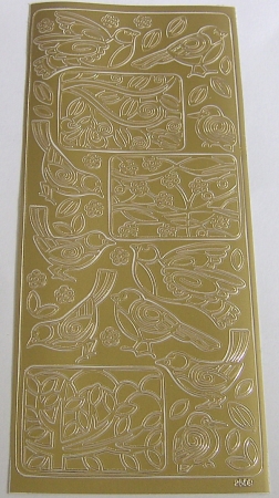 Stickerbogen 10 x 23 cm gold