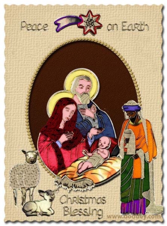 Preview: MD Sticker transparent silber Nativity Scene Shepperds and Sheep