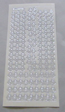 Preview: MD Sticker transparent silber Border Corner Christmas Baubles