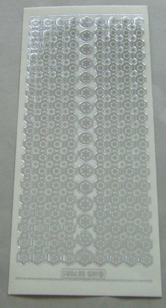 MD Sticker transparent silber Border Corner Snowflake