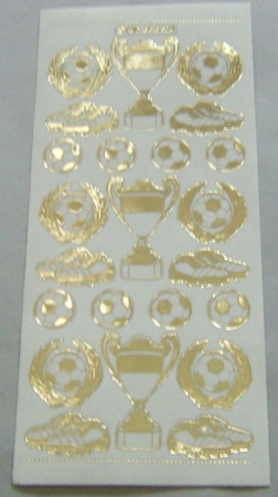 MD Sticker transparent gold Soccer
