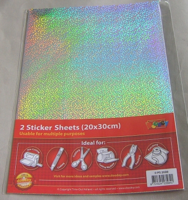 Stickersheet 20 x 30 cm Farbe silber