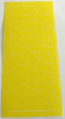 Stickerbogen 10 x 23 cm Stern gelb