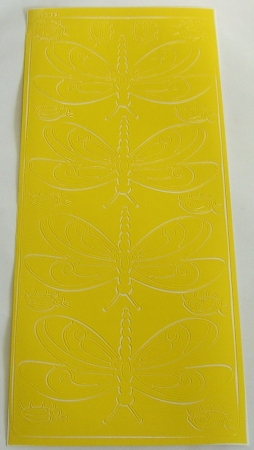 Stickerbogen 10 x 23 cm Schmetterlinge gelb