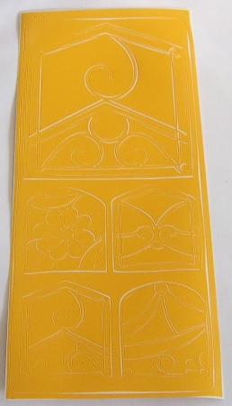 Stickerbogen 10 x 23 cm Ornamente orange