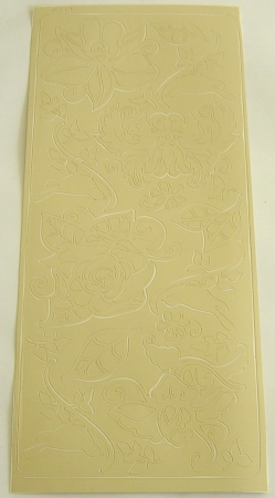 Stickerbogen 10 x 23 cm Blumen taupe