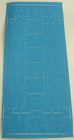 Stickerbogen 10 x 23 cm Design Sticker Herzen blau